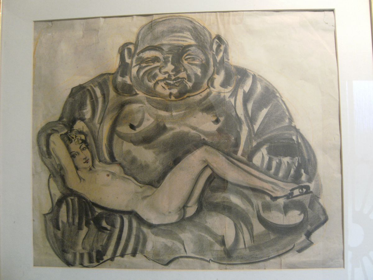 Buddha mit Akt, um 1930